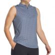 Polo Fem FootJoy Quarter Zip Estampada sem mangas