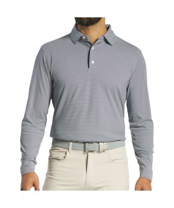 Polo Masc FootJoy Listradinha Manga Longa