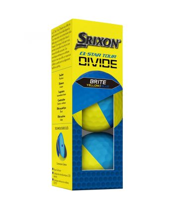 Bolas Srixon Q-Star Tour Divide BLU/YLW c/3