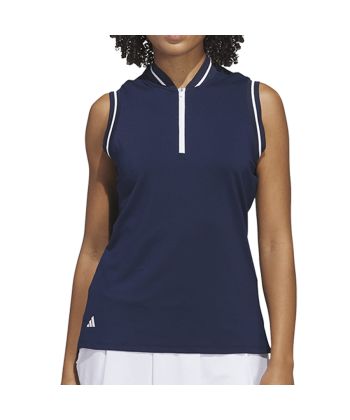 Polo Fem Adidas Quarter Zip sem mangas