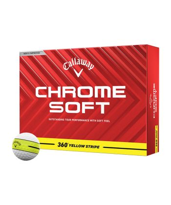 Bolas Callaway Chrome Soft YLW Strip c/12