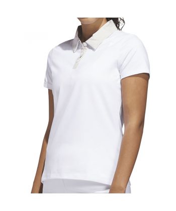 Polo Fem Adidas Grid manga curta