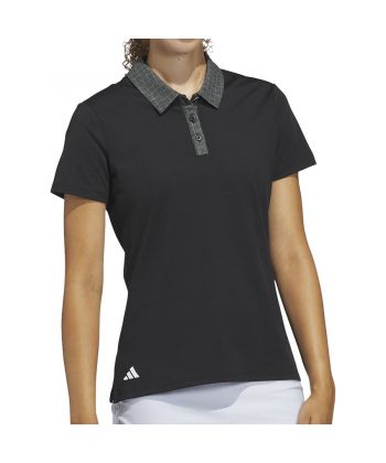 Polo Fem Adidas Grid manga curta