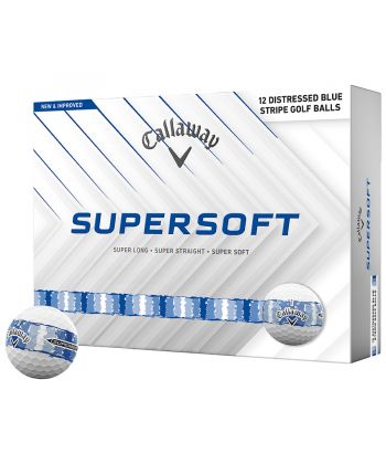 Bolas Callaway Supersoft Branca Stripe Blue c/12