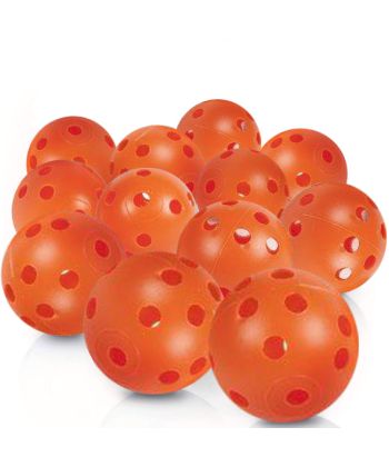 Bolas de Treino Perfuradas Laranja c/12