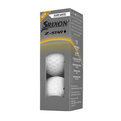 Bolas Srixon Z-Star Diamond White c/3