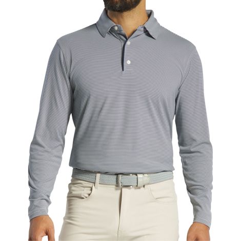 Polo Masc FootJoy Listradinha Manga Longa