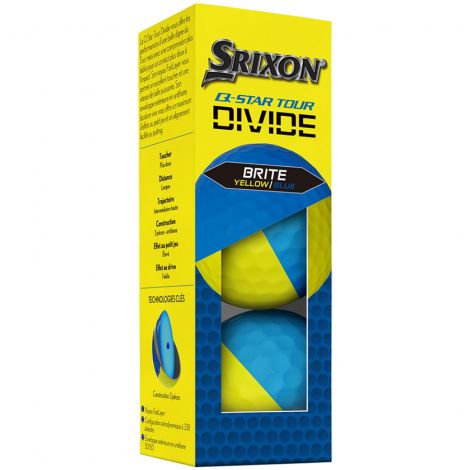 Bolas Srixon Q-Star Tour Divide BLU/YLW c/3