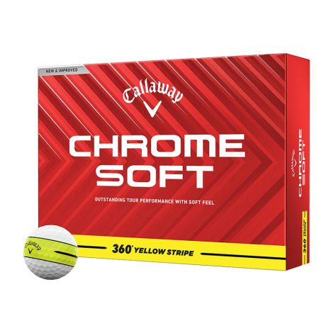 Bolas Callaway Chrome Soft YLW Strip c/12