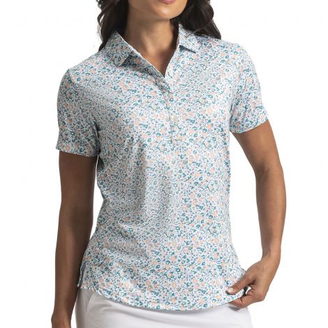 Polo Fem FootJoy Tile Blue manga curta