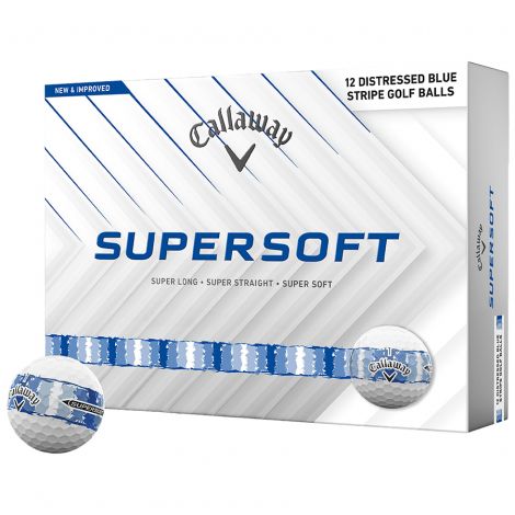 Bolas Callaway Supersoft Branca Stripe Blue c/12