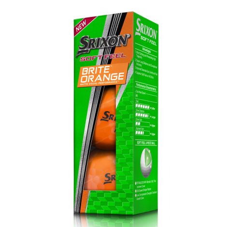 Bolas Srixon Soft Feel Brite Laranja c/3