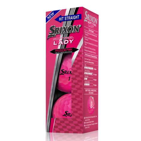 Bolas Srixon Soft Feel Lady Pink c/3
